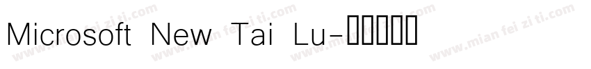 Microsoft New Tai Lu字体转换